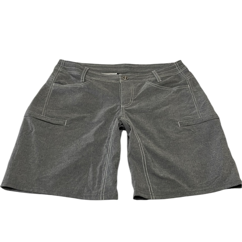 Kuhl Hiking Cargo Shorts 6 Pockets, 2 Secure Zip Pockets Women's Size 4 x 9 Gray